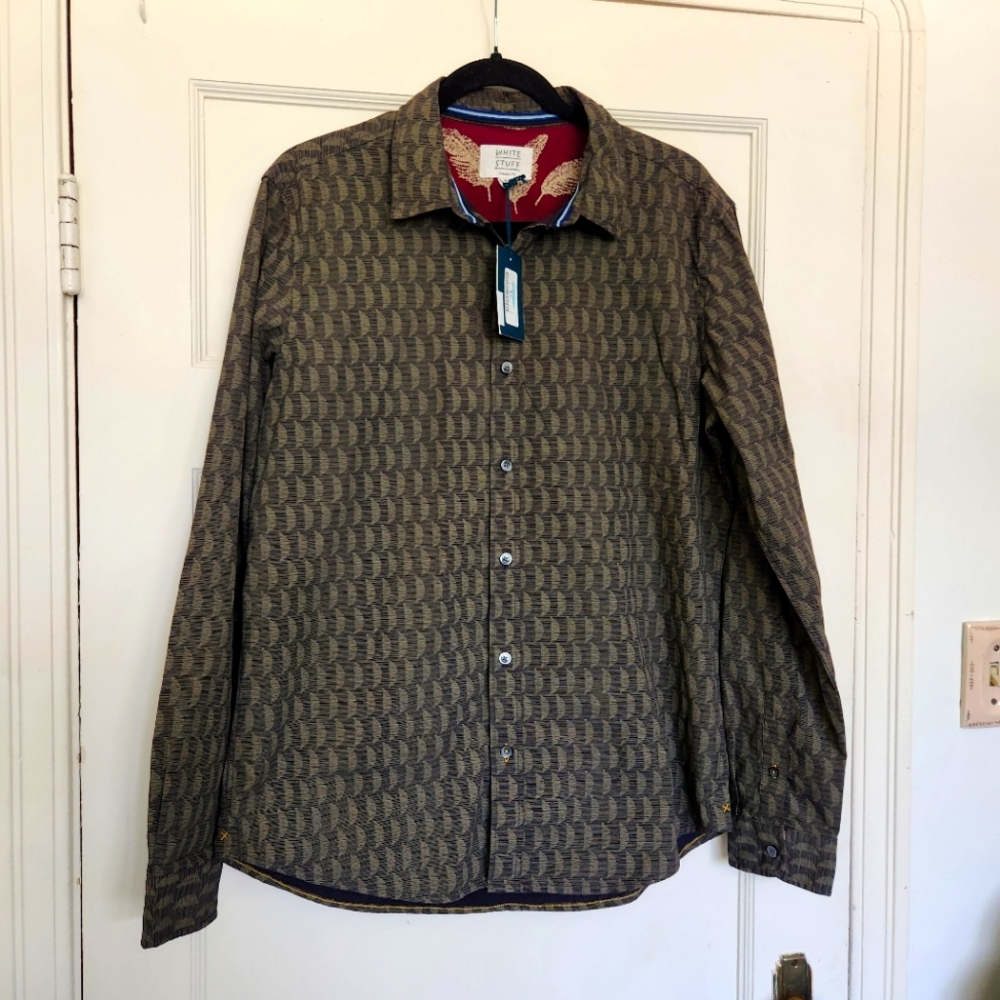 White Stuff Mens Button Down Business Casual Shirt Size Medium New